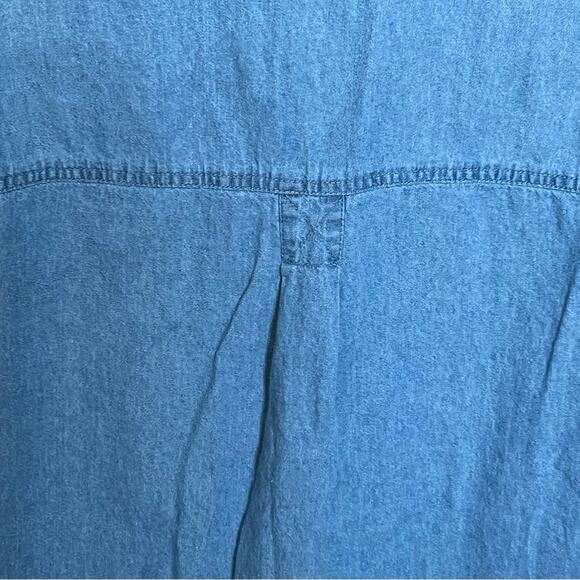 Vintage Route 66 Cotton Embroidered Short Sleeve Denim Shirt Size L - Picture 4 of 7